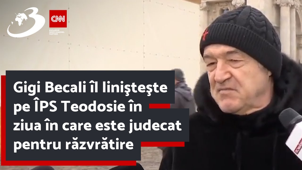 Gigi Becali îl linişteşte pe ÎPS Teodosie în ziua în care este judecat pentru răzvrătire