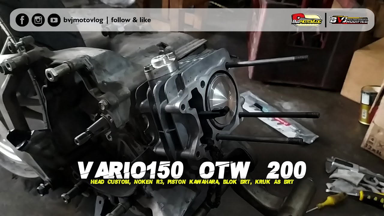 Project V150 200cc, Kruk As BRT, Blok BRT 63, Head Custom, NOken BRT R3