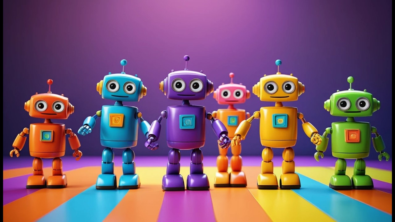 Seven Little Toy Robots Beep Beep Beep 🤖 | Fun Science & Robot Song for Kids