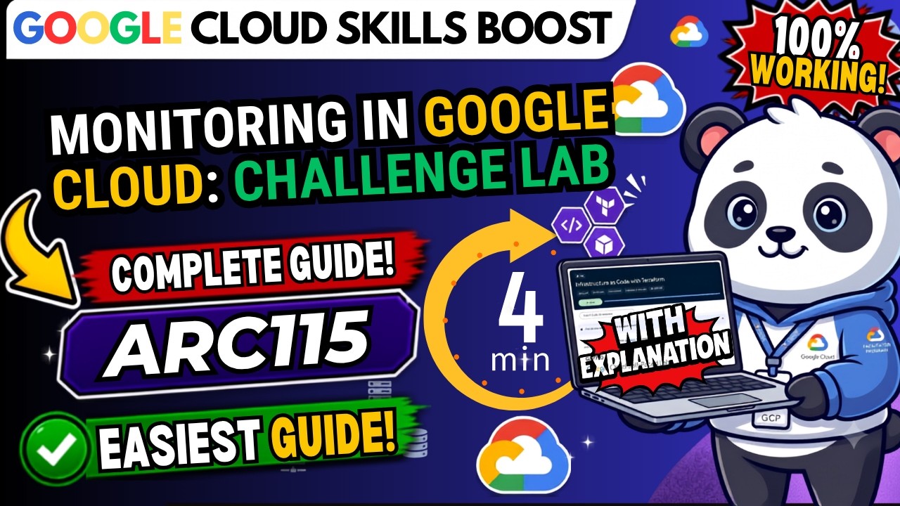 Monitoring in Google Cloud: Challenge Lab #ARC115 | #qwiklabsarcade2026 | With Explanation ✨ in Easy
