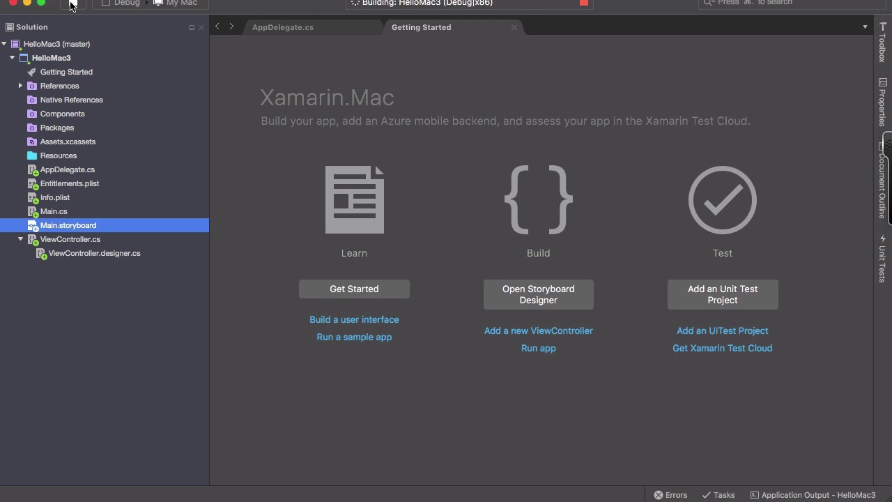 Create Mac desktop Application using Visual Studio Mac
