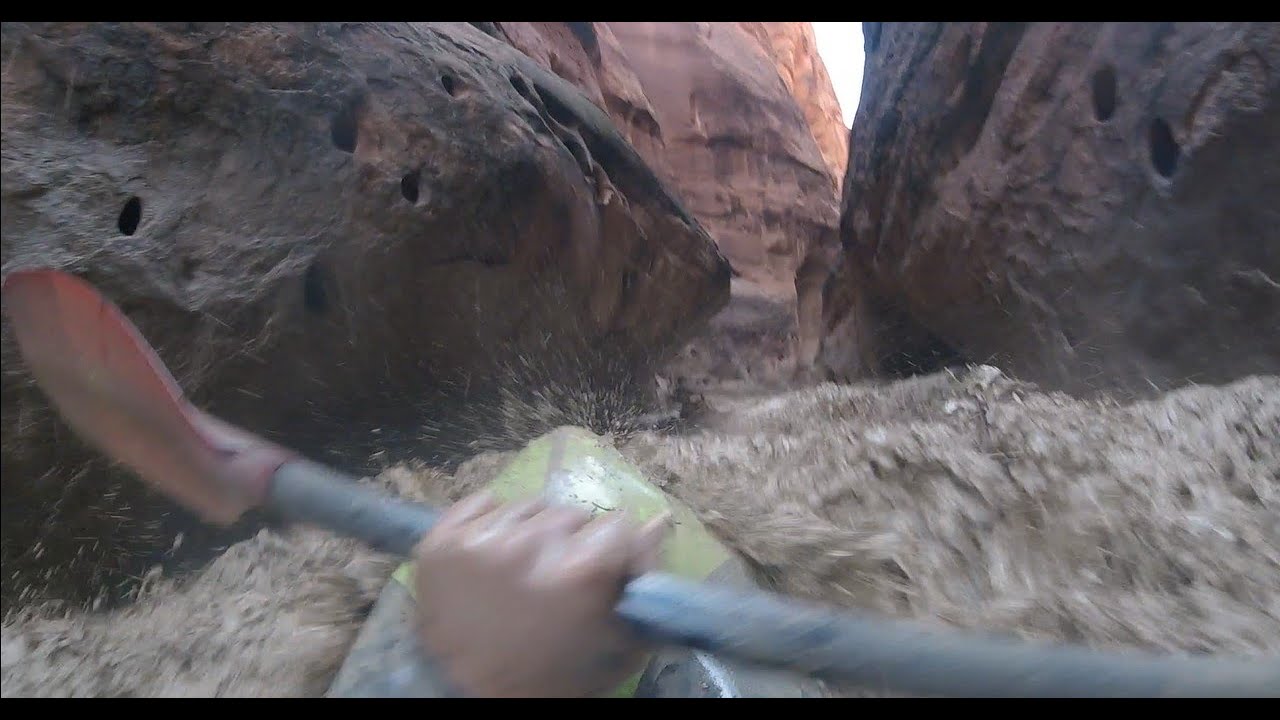 Slot Canyon Flash Flood by Packraft