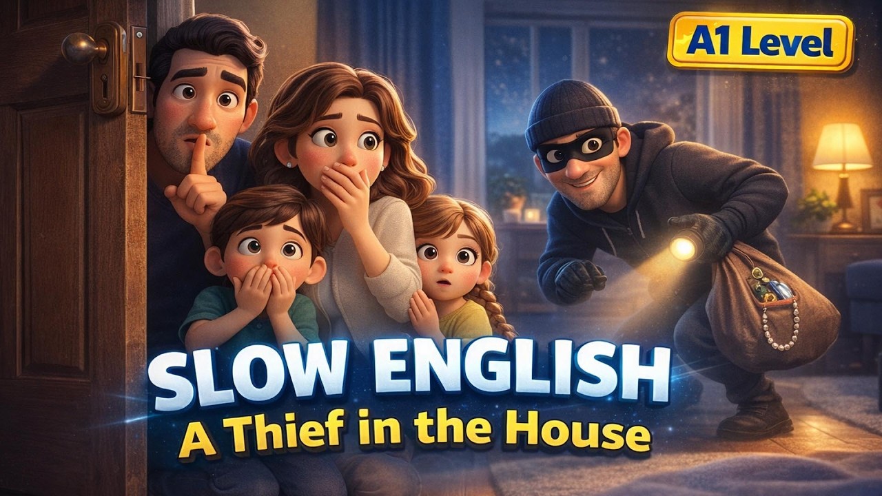 A Thief in the House | Easy English Story A1–A2 | Family Cartoon