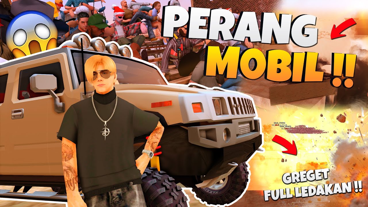 PERANG MOBIL TERBESAR DAN TERKACAU DI KOTA ! GTA SAMP ROLEPLAY