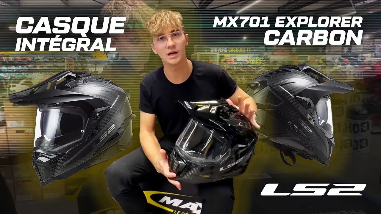 Test du casque int&eacute;gral LS2 MX701 Explorer Carbon par Valentin de Maxxess Lille Seclin