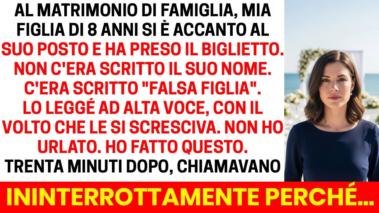 Al matrimonio di famiglia, mia bambina di 8 anni fu chiamata “figlia finta”.