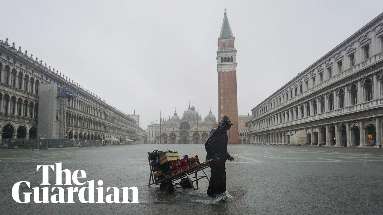 Venice: St Mark's Square deluged by flood water