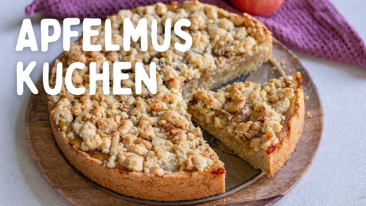 Schnellster Apfelkuchen mit Streuseln 🍎 Apfelmuskuchen Rezept 🍎 super saftig, einfach & schnell