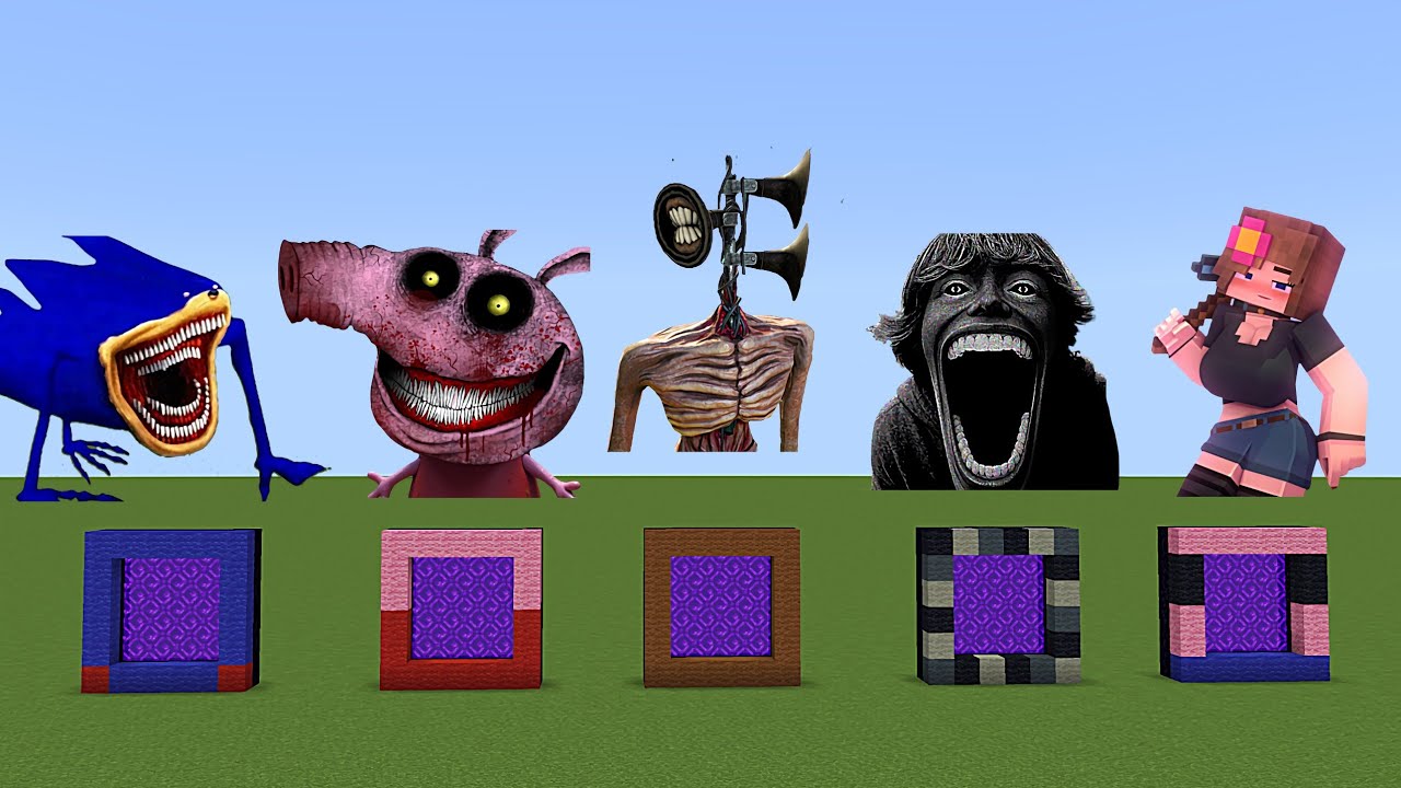 DON'T MAKE A PORTAL TO Sirenhead Pepapig Dweller 67 Kid Jenny Shin Sonic In MINECRAFT 