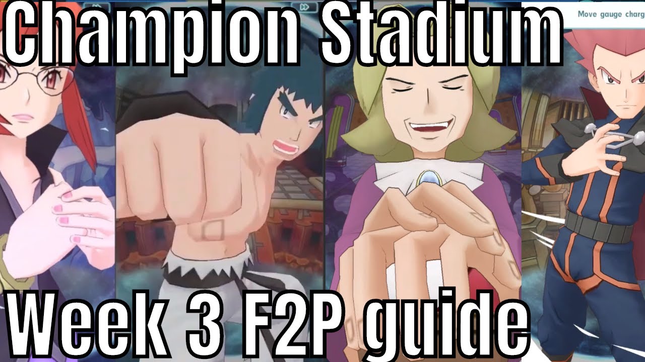 Pokemon Masters - Champion Stadium F2P Beginner Team Guide Recommendation Week 3