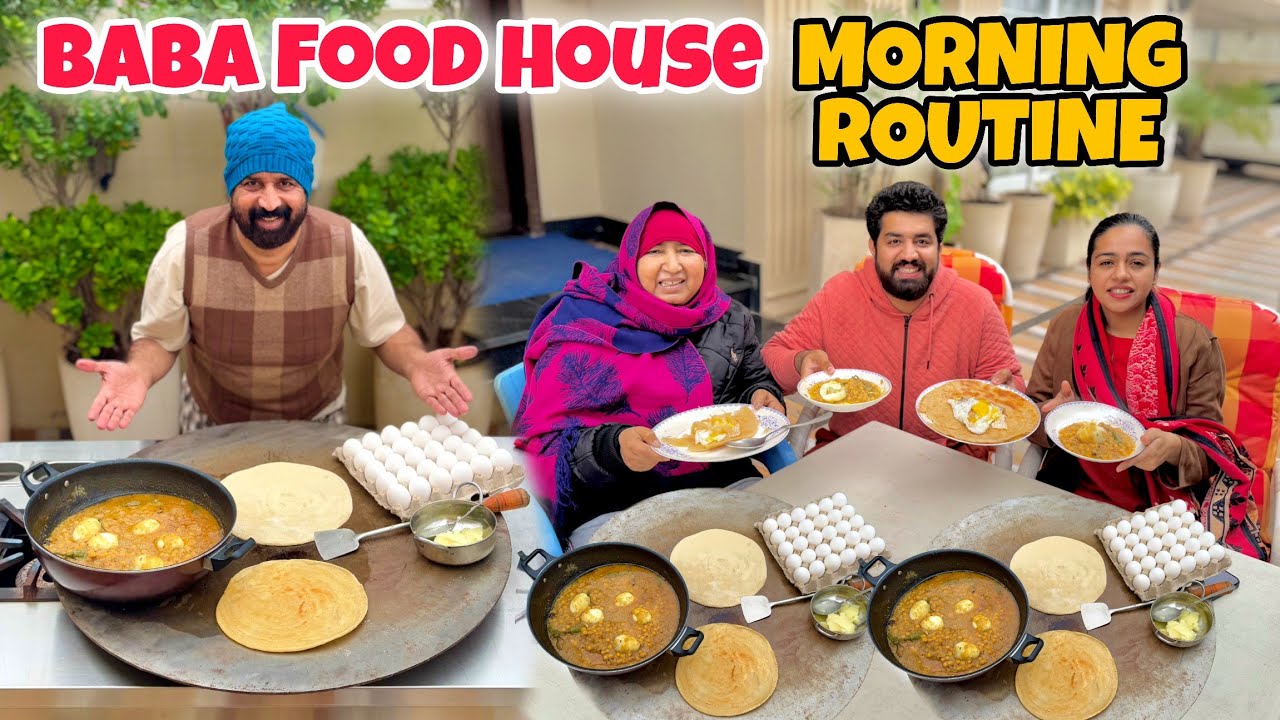 BaBa Food House WINTER 🥶 Morning Routine! | SURPRISE Lahori Chanay & Paratha Breakfast 🍳