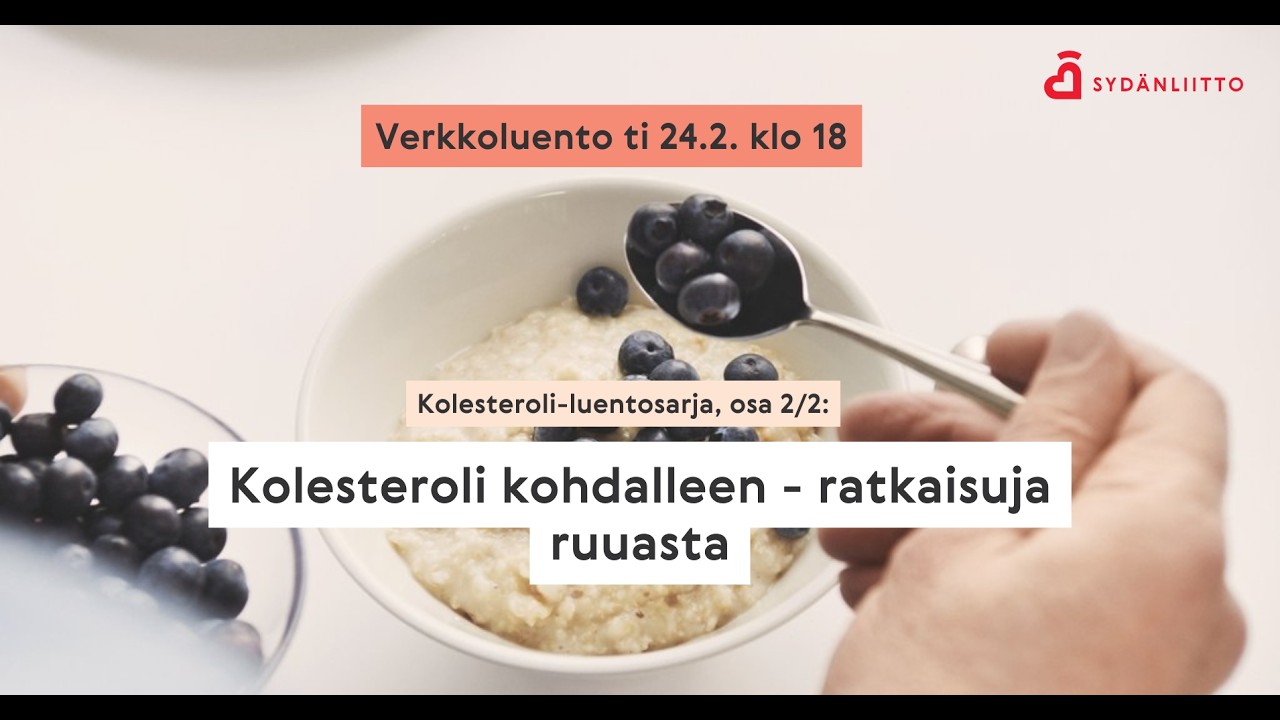 Kolesteroli kohdalleen - ratkaisuja ruuasta