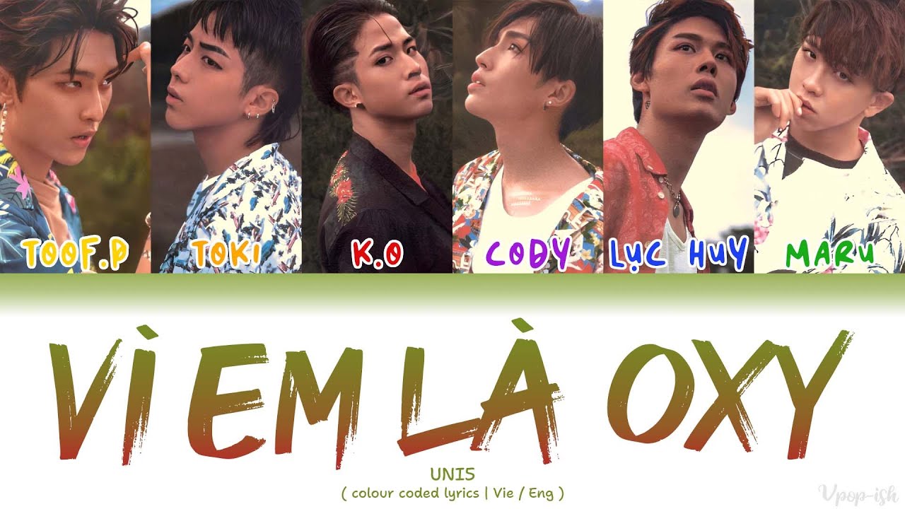 UNI5 - Vì Em Là Oxy (Because You're My Oxygen) [Colour Coded Lyrics] (Viet/Eng)
