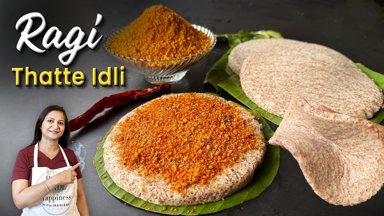 Ragi Thatte Idli Recipe | Idli Podi | Calcium & Fibre Rich Millet Breakfast | Healthy Ragi Recipes