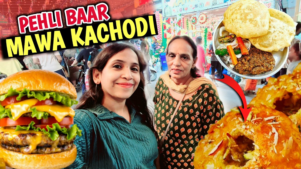 Mela Street Food Tour 🍜🤤 | First Time Mawa Kachori Taste Reaction 💥😱