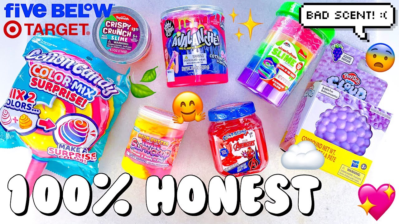 Target vs Five Below Store Bought Slime Review 💸 Under $10