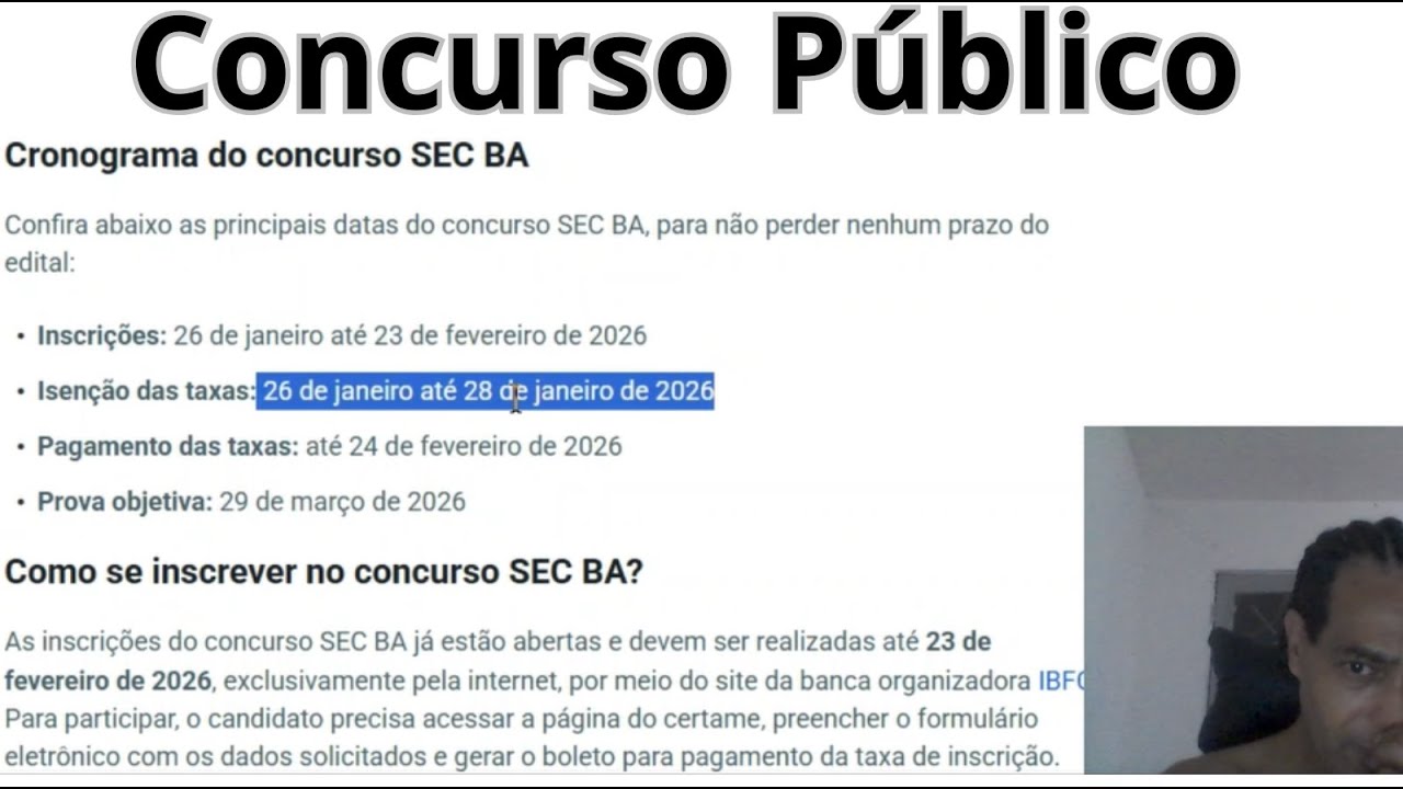 Concurso SEC BA _ Edital Publicado _ + 2.500 vagas