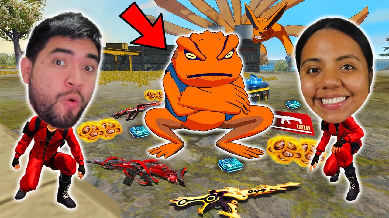 RETO: SOLO PODEMOS LOOTEAR LOS SAPOS 🐸 DE NARUTO EN FREEFIRE 😱