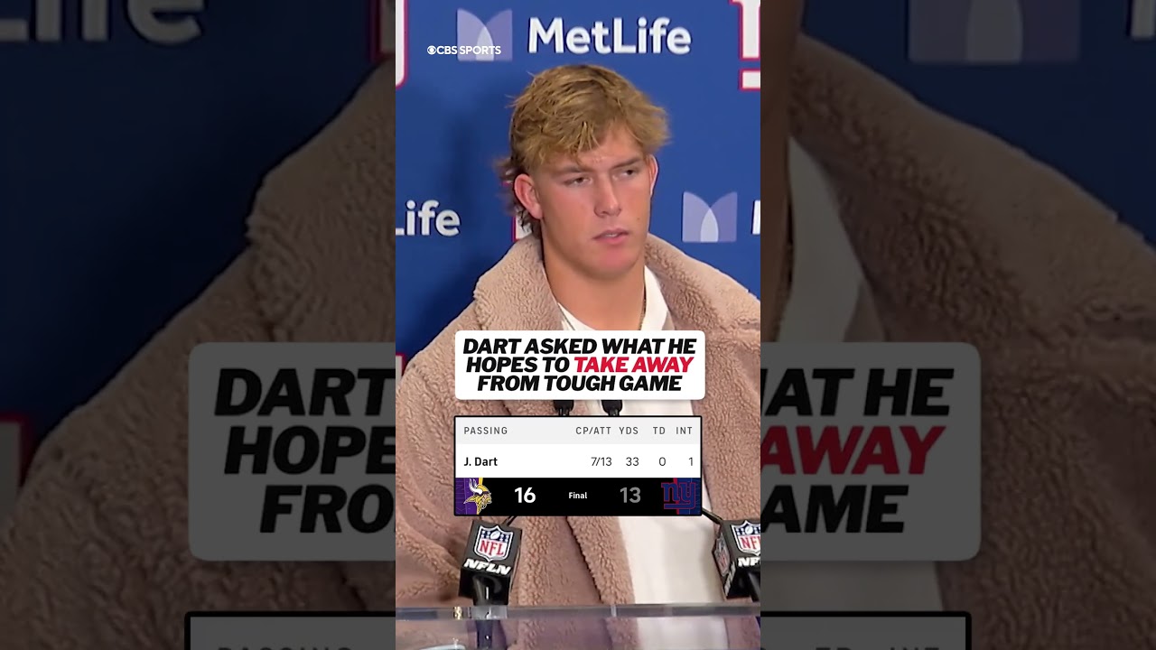 Jaxson Dart had a tough one vs the Vikings in Week 16 #nfl #giants