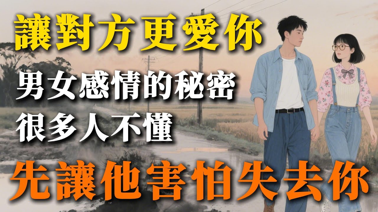 男女感情裡，讓對方害怕失去你，才會更加愛你