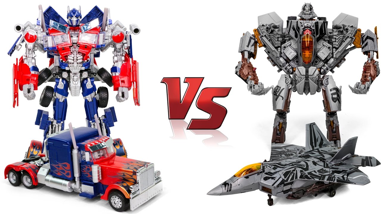 Transformers Movie Leader Class Optimus Prime VS Starscream Truck F 22 Raptor Vehicle Car Toys