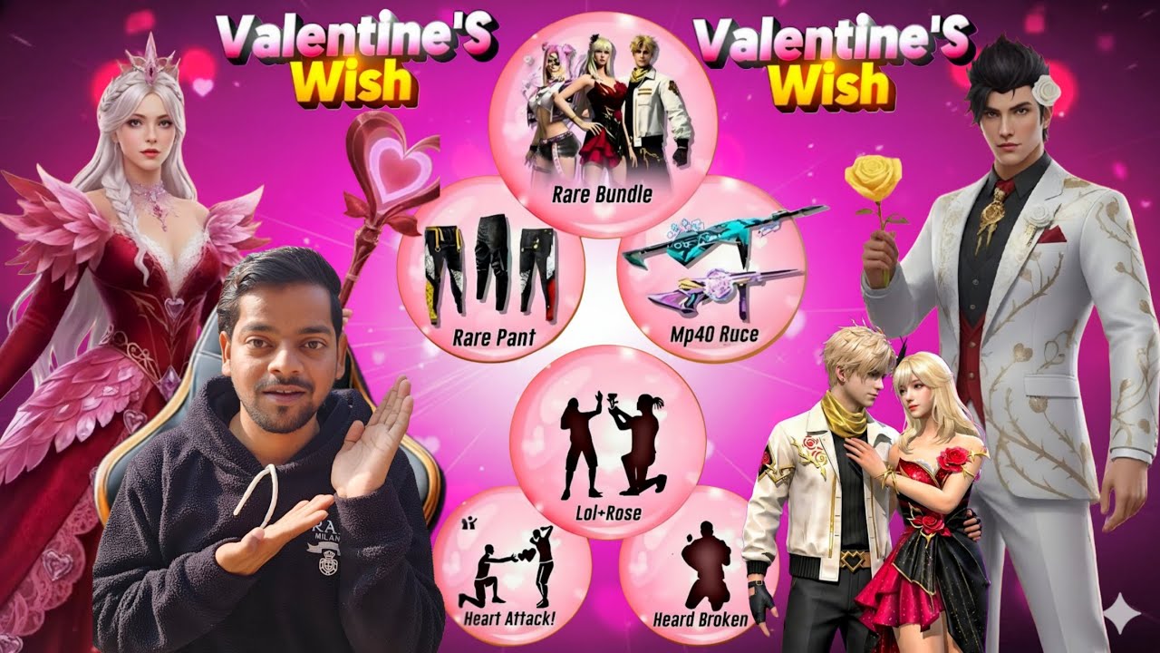 How to get free bundle ❤️ | Free Fire Valentine&rsquo;s Day Event 😍 | Free Bundle & Emote Rewards 🎁
