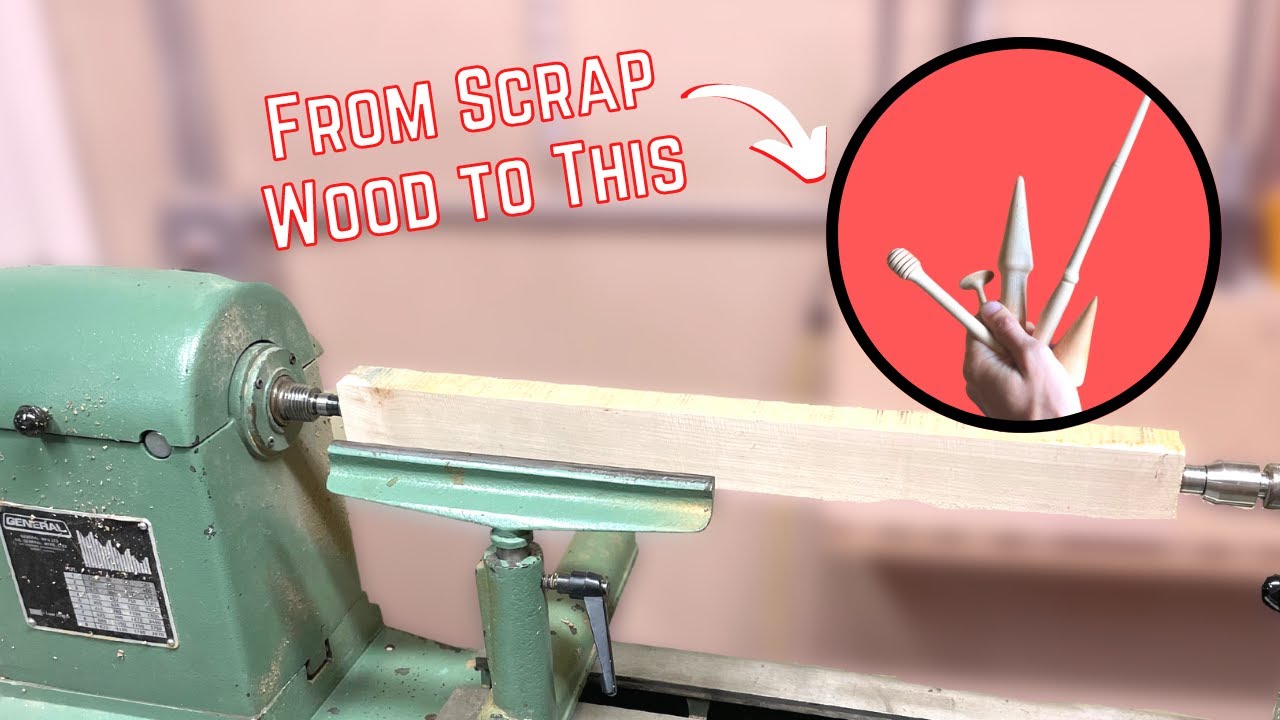 5 Spindle Turning Projects from a Single Piece of Scrap Wood | Easy Beginner Woodturning Projects
