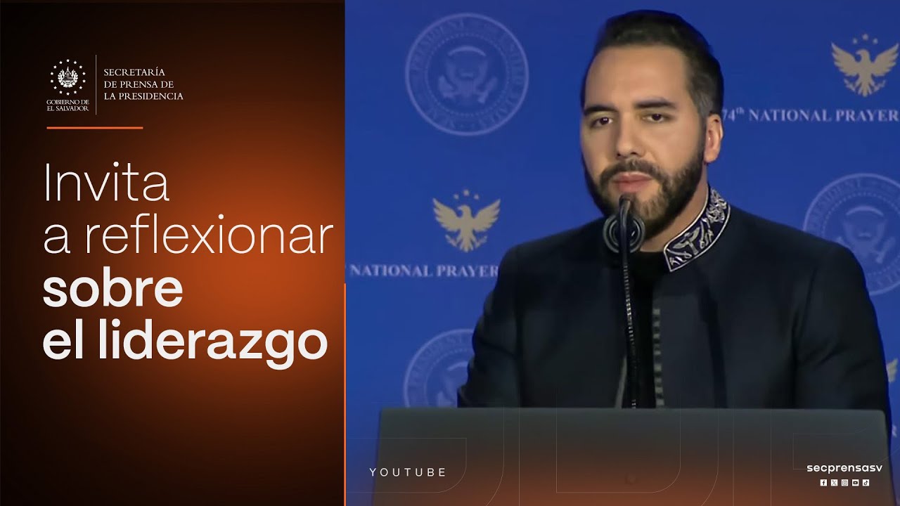 Presidente Nayib Bukele llama a reflexionar sobre el liderazgo