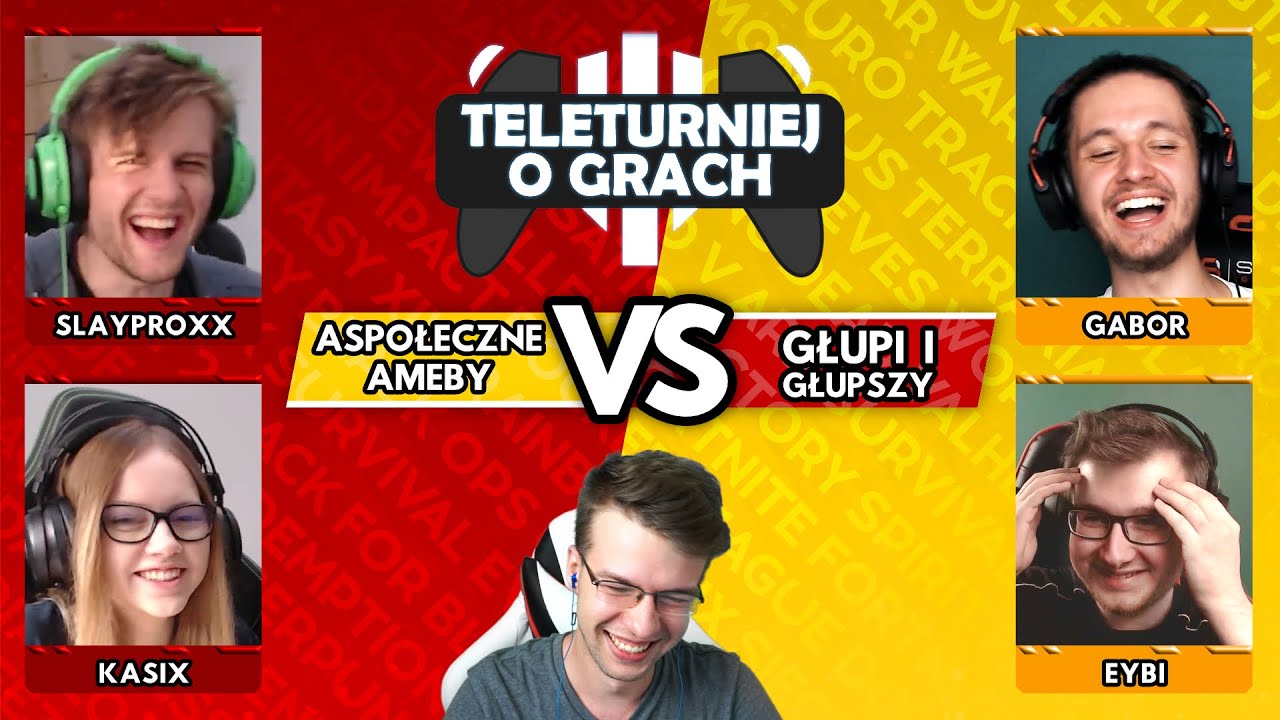200IQ Dedukcje 🎮 @Kasix909 i Slayproxx vs @Eybi i @GaborTV [S1E6] Teleturniej o Grach