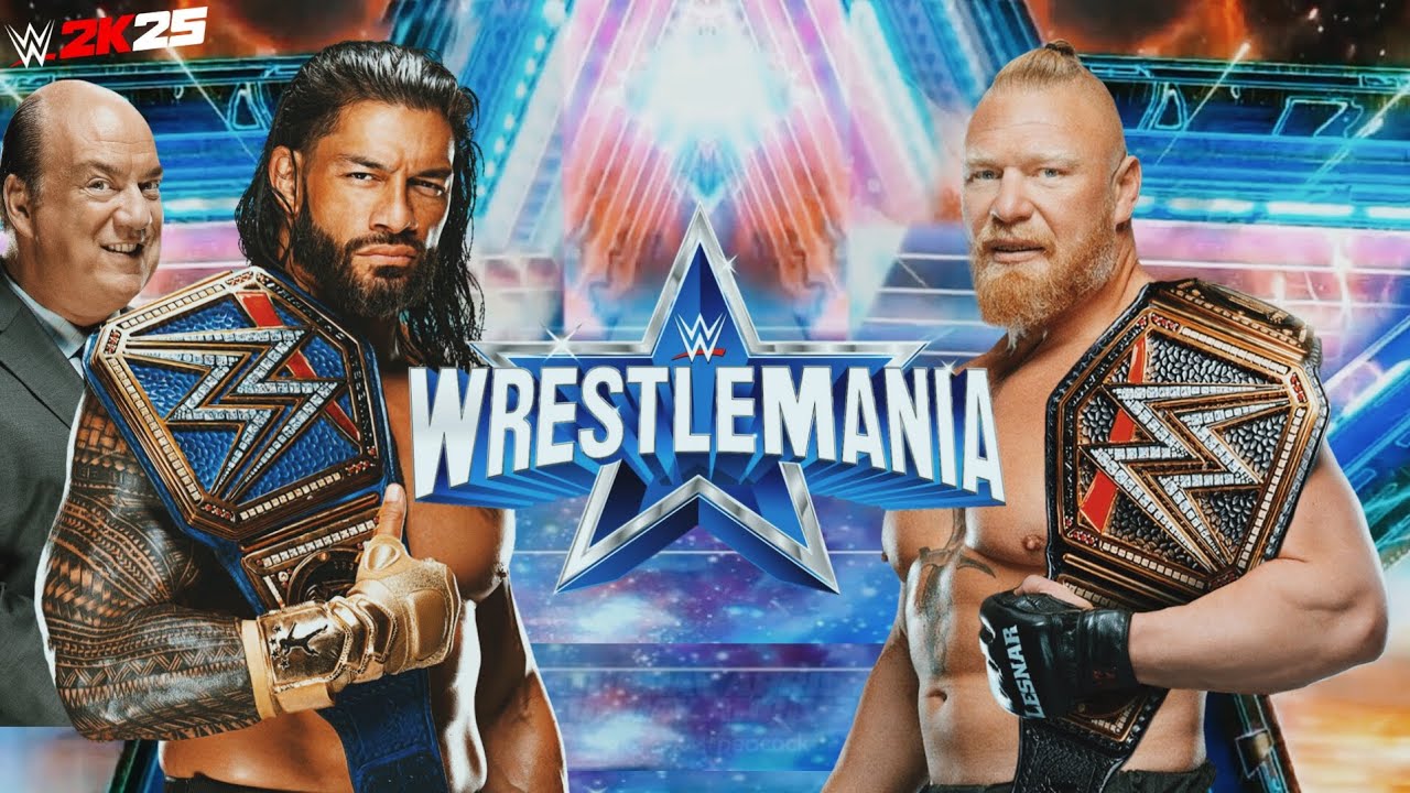 WWE 2K25 – Roman Reigns vs Brock Lesnar | Winner Takes All | WrestleMania 38 (MOD)