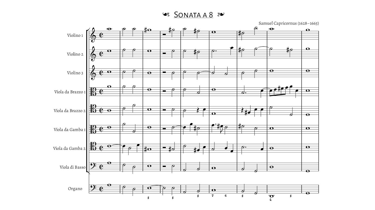 Samuel Capricornus – Sonata à 8, A minor [double recording]