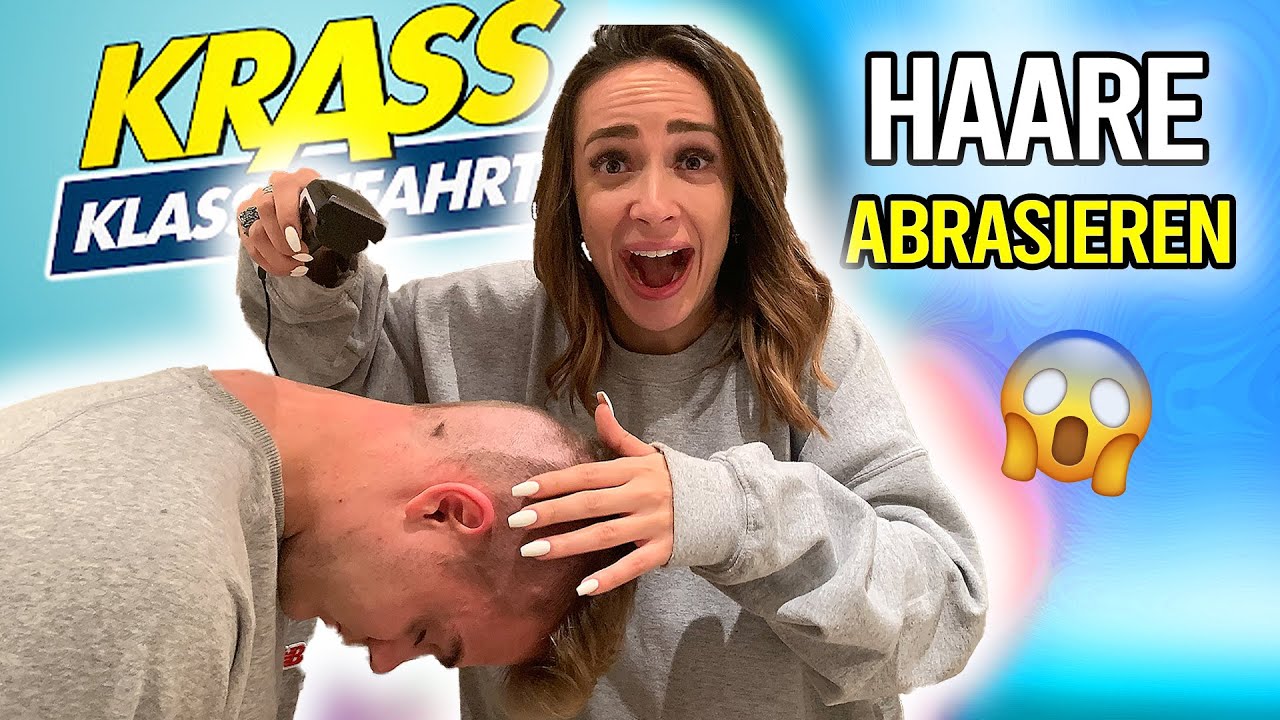 Krass Klassenfahrt VLOG - Jonas Ems und AlexV rasieren sich die Haare | Jennifer Saro