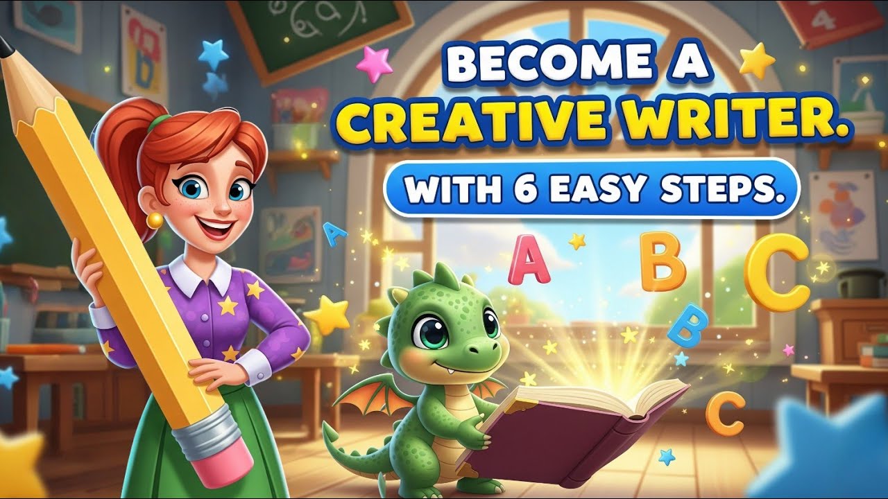 6 Easy Steps for Kids to Start Creative Writing |  Age 6+