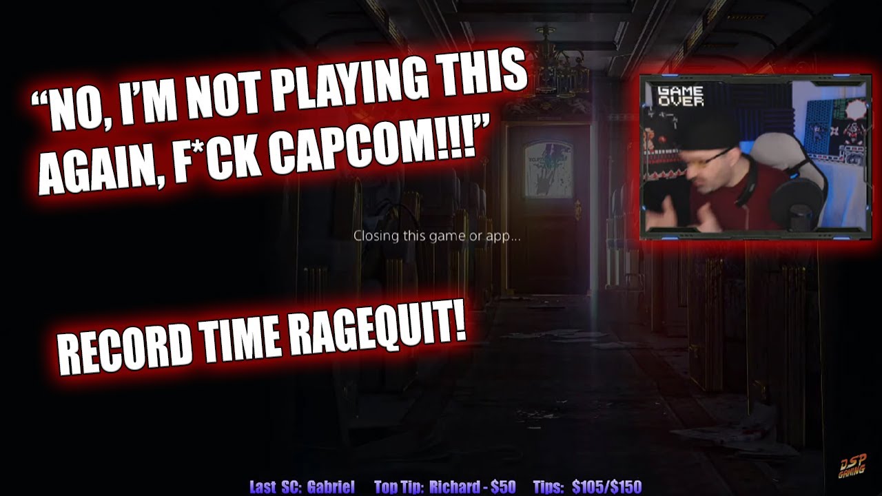 DSP Completely Ragequits Resident Evil 0 & Suffers a Meltdown in Record Time, Screams at Chat