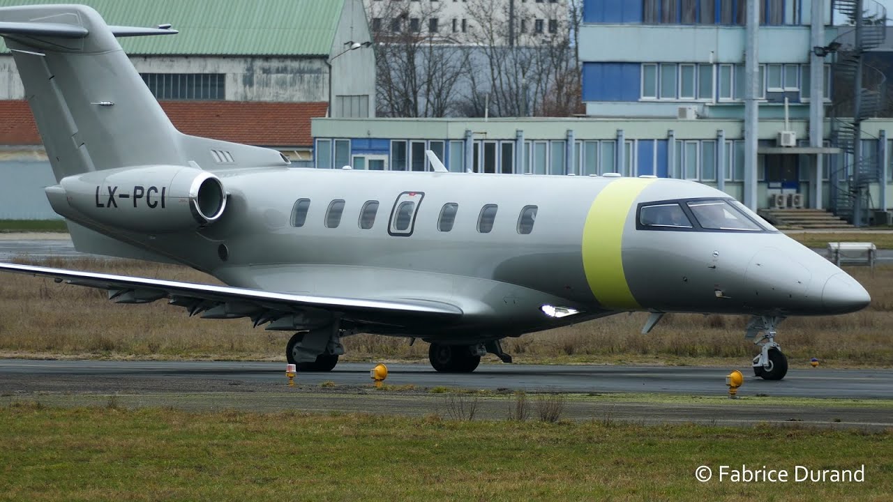 Jetfly Aviation Pilatus PC24 take-off at Saint-Etienne Loire Airport [EBU/LFMH]