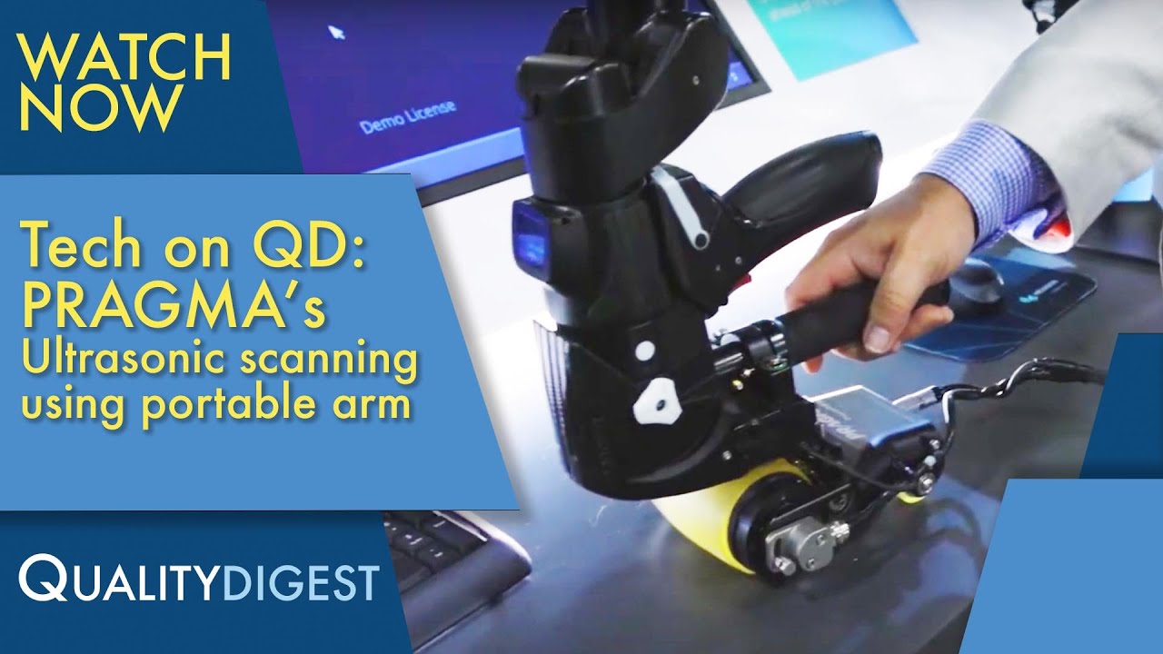 Ultrasonic scanning using portable arm #HxGN #hexagon #metrology