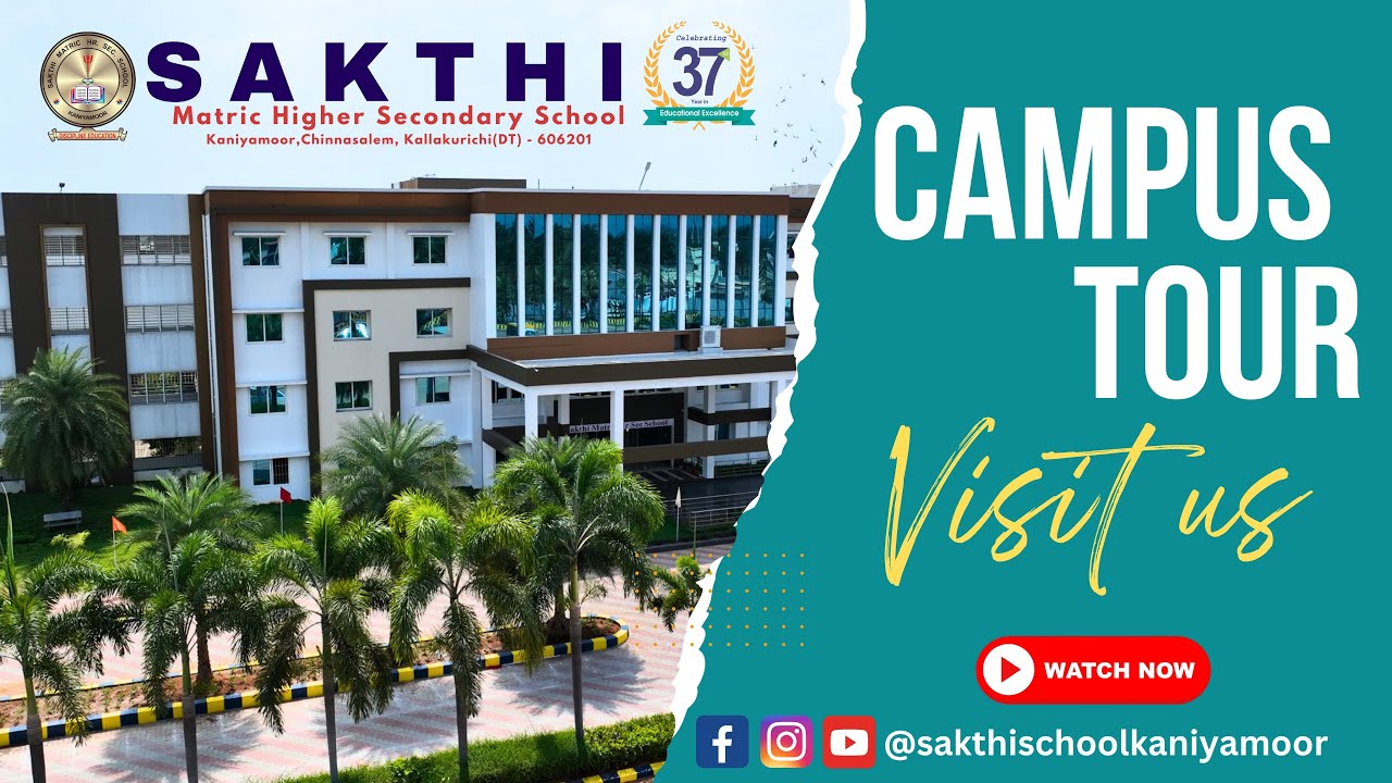 Step Into Excellence: Explore Sakthi School! ✨ A Campus That Nurtures Bright Futures! 🌟🎓