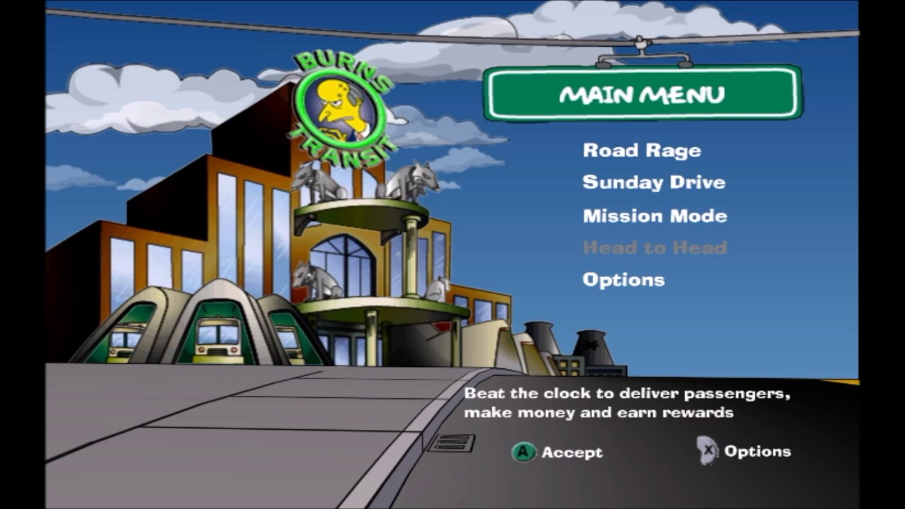 The Simpsons Road Rage (Gamecube) Unlocking Otto Longplay