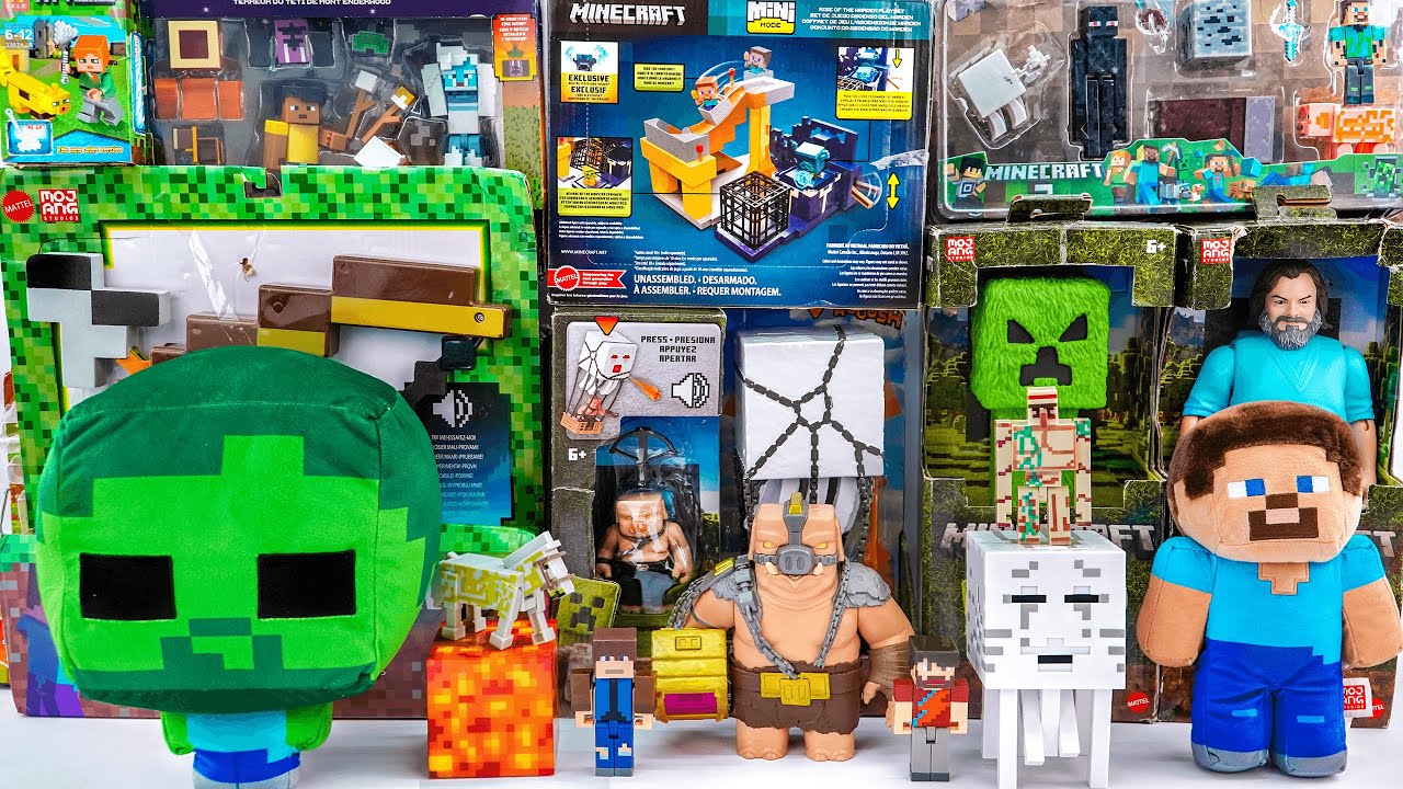 Minecraft Movie Toy Collection Unboxing | Zombie Plush | Steve Plush | Ultimate Bow and Arrow | Lego
