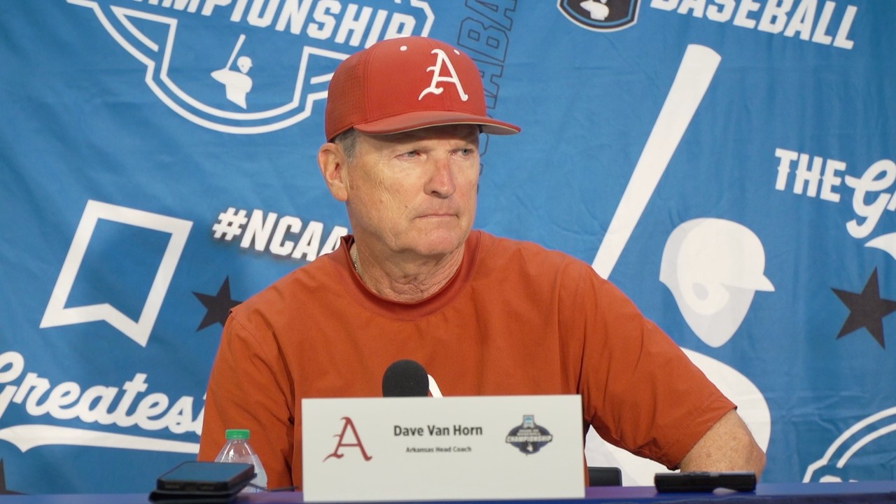 Dave Van Horn postgame &ndash; Kansas 13, Arkansas 10 (Lawrence Regional)