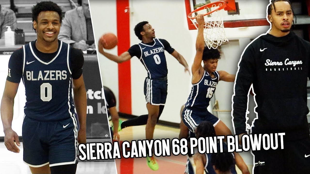 Bronny James & Sierra Canyon Take Over In 68 POINT BLOWOUT! Whole Bench Hitting The Griddy 🤣