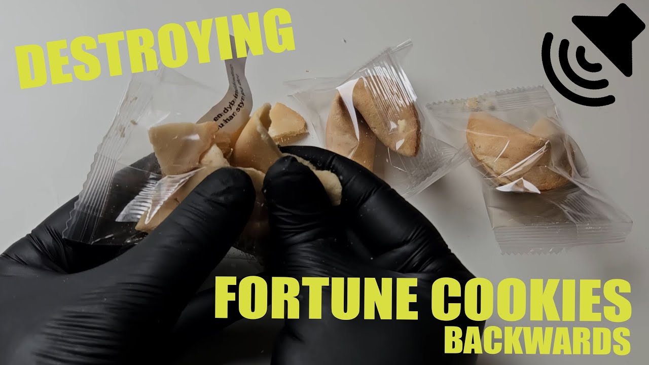 Oddly Satisfying Destruction: FORTUNE COOKIES [In Reverse] #675 ASMR (Relaxing)