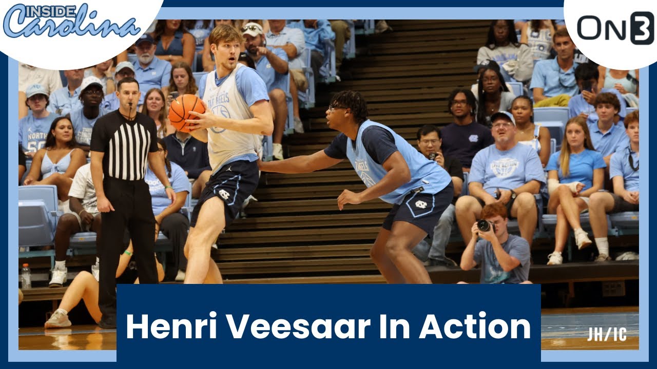 Henri Veesaar In Action At UNC Basketball Blue White Scrimmage | Inside Carolina Video