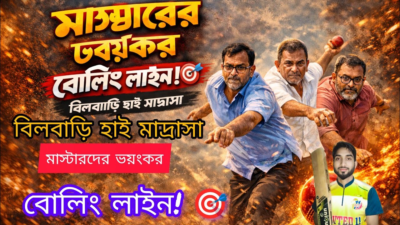 ।। বিলবাড়ি হাই মাদ্রাসার মাস্টারদের বোলিং লাইন।।Bilbari High Madrasa mastarder boll ।।