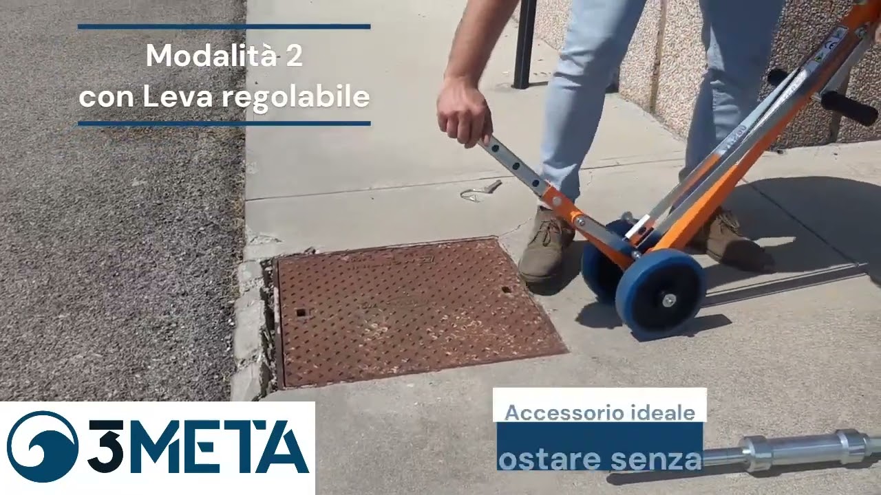 Aprichiusino magnetico L450 solleva chiusini e pozzetti metallici fino a 450kg - 3Meta