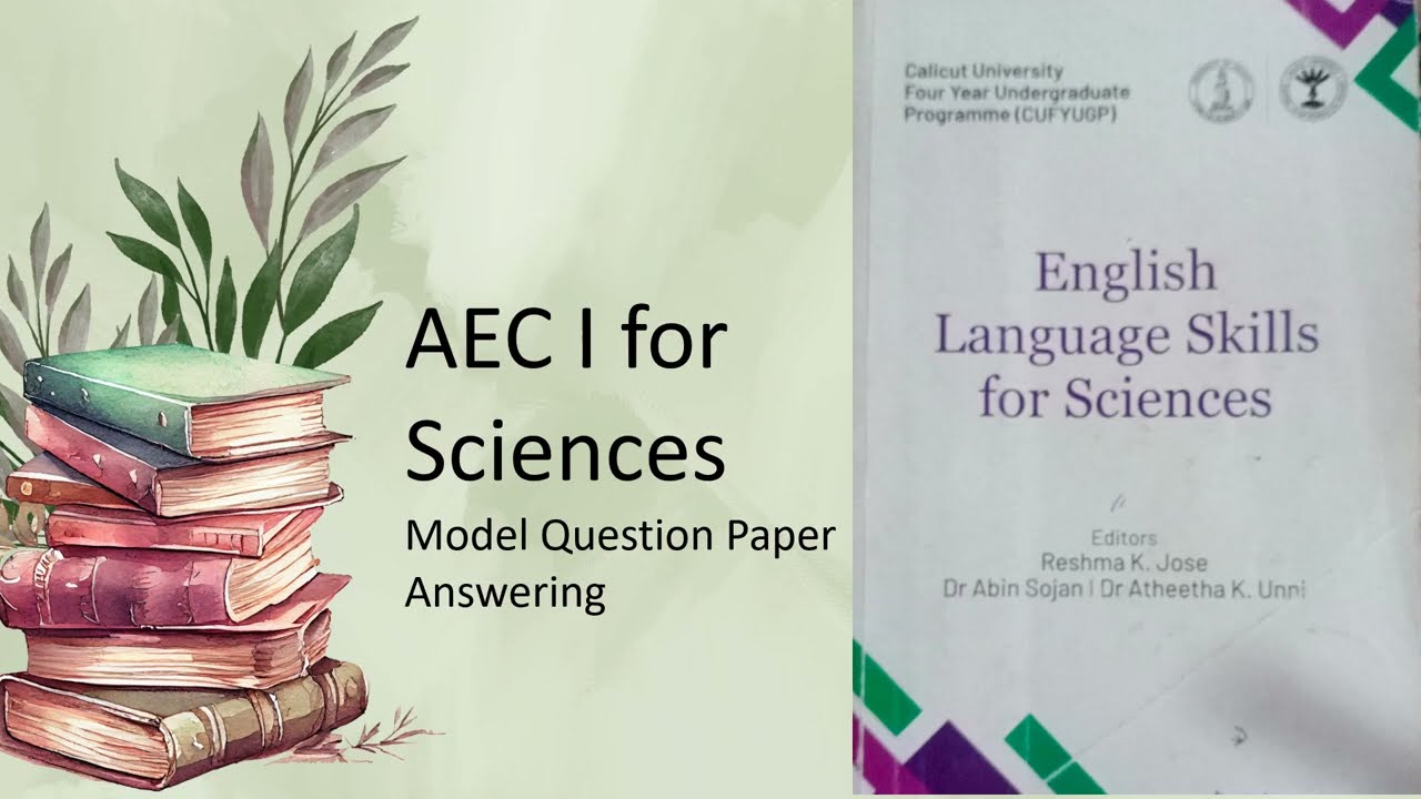 AEC 1 for Sciences Model Question paper answering