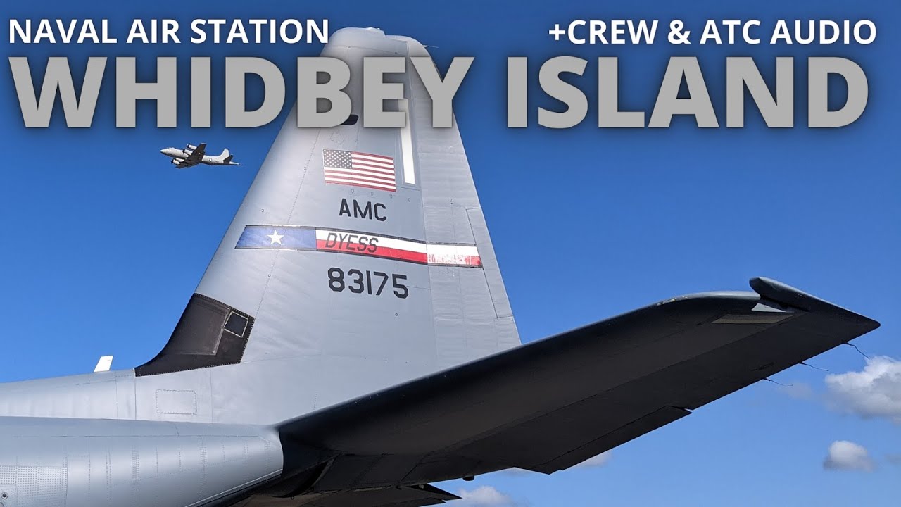 WHIDBEY ISLAND NAS | C-130J LANDING - 4K