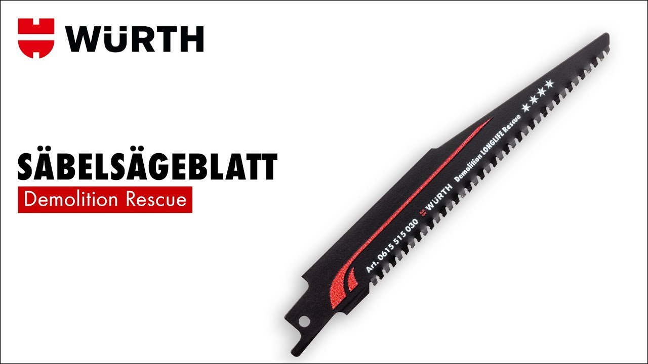 S&auml;bels&auml;geblatt Demolition Rescue | W&uuml;rth AG