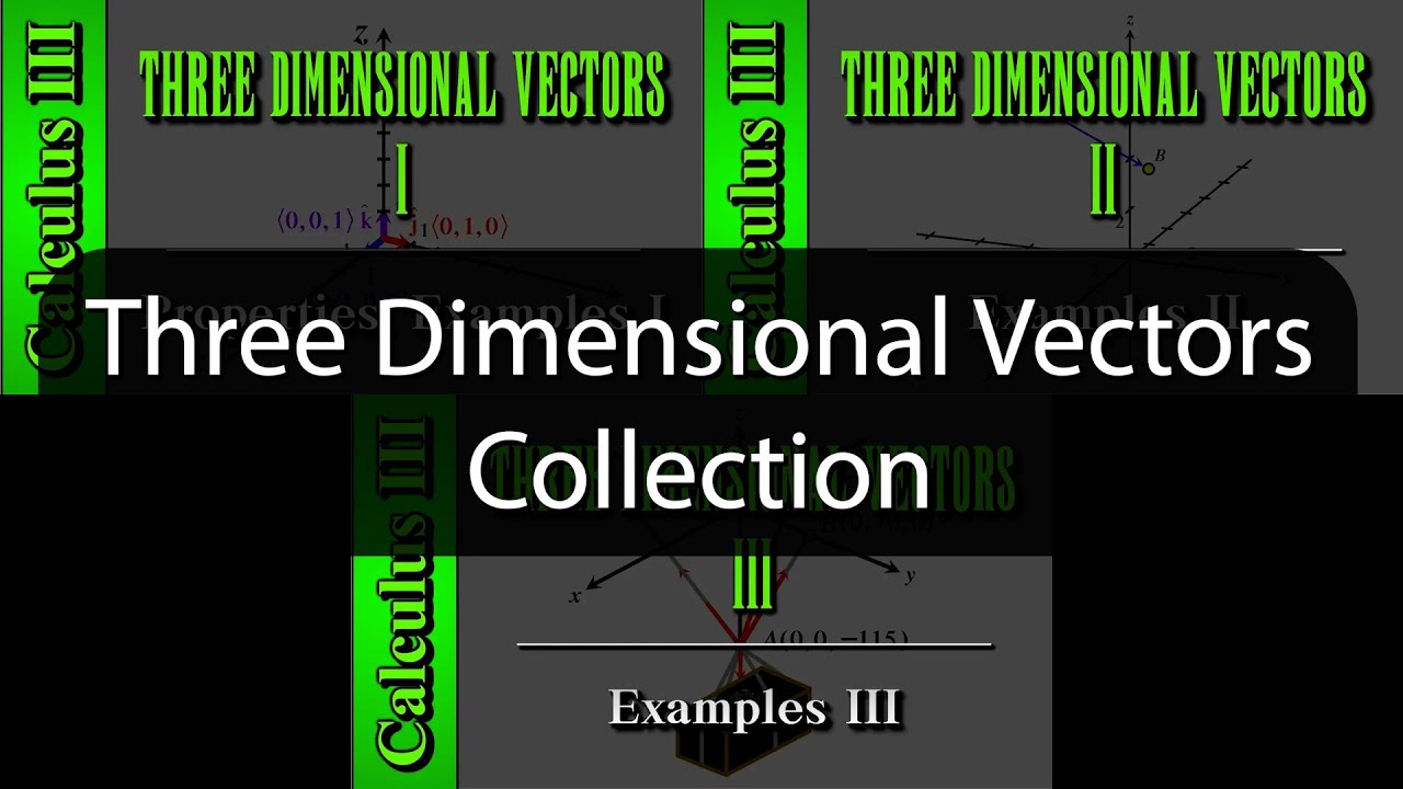 Three Dimensional Vectors - Collection