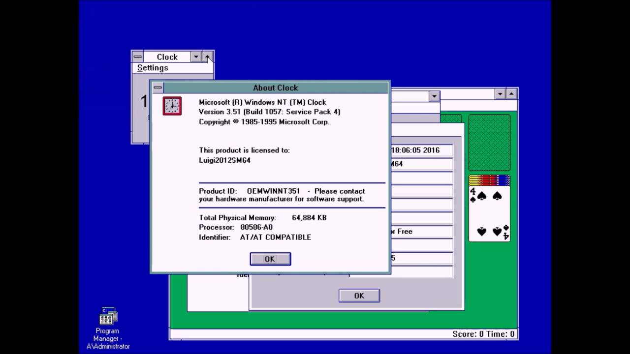 Windows NT 3.51 Workstation Service Pack 4 on Oracle VM Virtualbox
